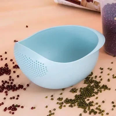 Пластмасовий рис Sieve 1PC і Drain Basket з формальностями Mendi-Purpose Hoit Strainer Bowl для Waking Rice, wageables і фруктів
