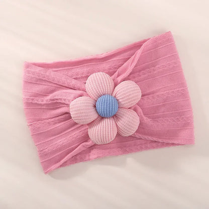 1 Pc Chain Nyon Hescarf  сягаючи квіткову голову пов'язану з новонародженими дівчатами, Toddler Elsical Wine Turban