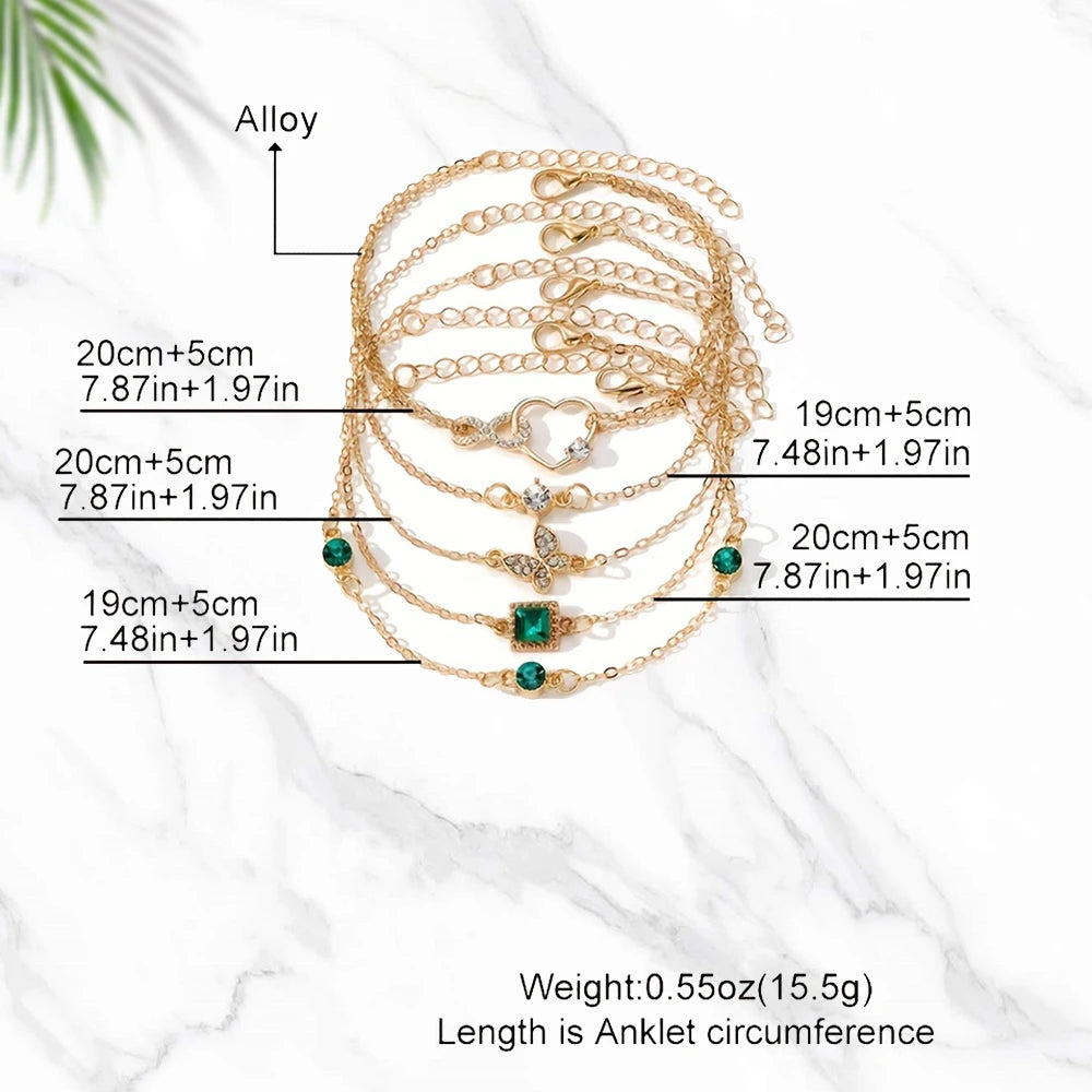 5pcs Vintage Rinestone Bracet — Бесконечные и геометрические дизайны, украшения для женщин, идеальный дар и случайная одежда