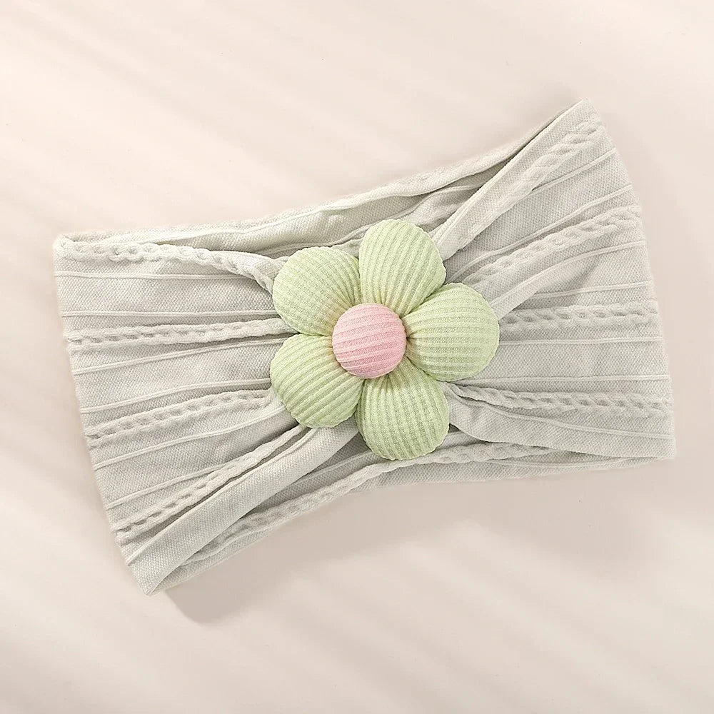 1 Pc Chain Nyon Hescarf  сягаючи квіткову голову пов'язану з новонародженими дівчатами, Toddler Elsical Wine Turban