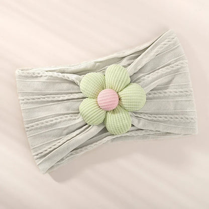 1 Pc Chain Nyon Hescarf  сягаючи квіткову голову пов'язану з новонародженими дівчатами, Toddler Elsical Wine Turban