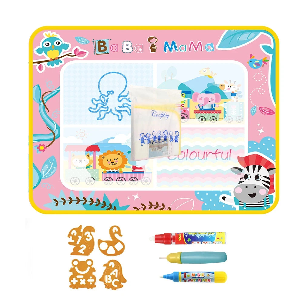 100x80CM Magic Water drawing Met ▸ Reusable Doodle Board Montesori Ovent Toy for Kids