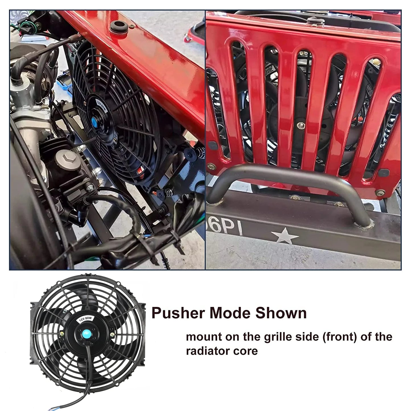 Universal 7/9/10/12/14/16 Инкорпорация 12V 80Вт для охлаждения вентилятора Fank Fank Fank - Electric Education Fank Kit 2100 RPM