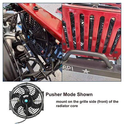 Universal 7/9/10/12/14/16 Инкорпорация 12V 80Вт для охлаждения вентилятора Fank Fank Fank - Electric Education Fank Kit 2100 RPM