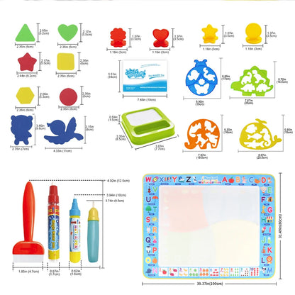 100x80CM Magic Water drawing Met ▸ Reusable Doodle Board Montesori Ovent Toy for Kids