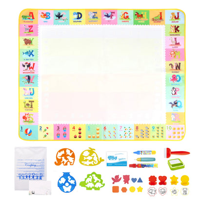 100x80CM Magic Water drawing Met ▸ Reusable Doodle Board Montesori Ovent Toy for Kids