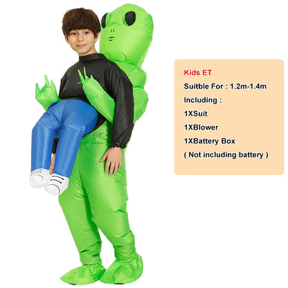 ET-Aliens Inflatable Costume – Scary Monster Cosplay for Adults & Kids, Halloween, Christmas, Thanksgiving, Party, Festival Costume