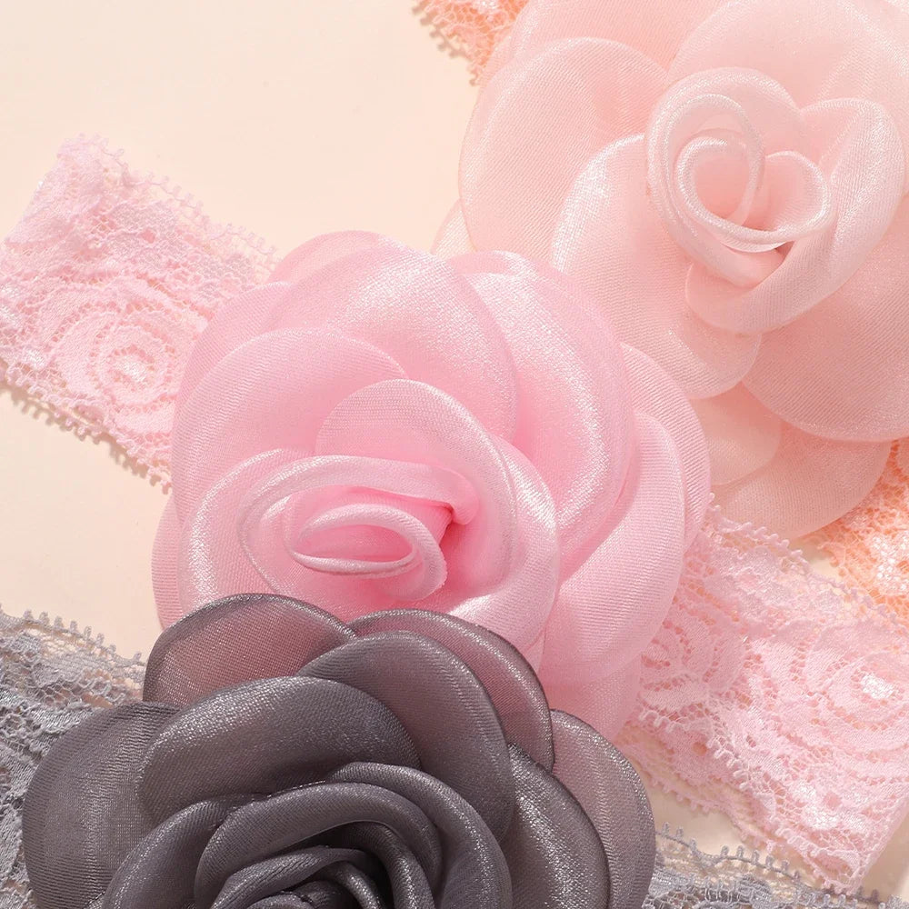 1 Pc Chain Nyon Hescarf  сягаючи квіткову голову пов'язану з новонародженими дівчатами, Toddler Elsical Wine Turban