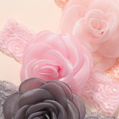 1 Pc Chain Nyon Hescarf  сягаючи квіткову голову пов'язану з новонародженими дівчатами, Toddler Elsical Wine Turban