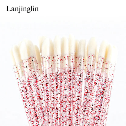 Lanjinglin 5/50 Pcs Disposable Lip Brush Makeup Brushes – Lipstick Applicator Wands & Eyelash Extension Tool, Professional Beauty Accessories