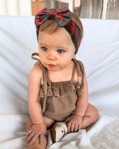 1 Pc Chain Nyon Hescarf  сягаючи квіткову голову пов'язану з новонародженими дівчатами, Toddler Elsical Wine Turban