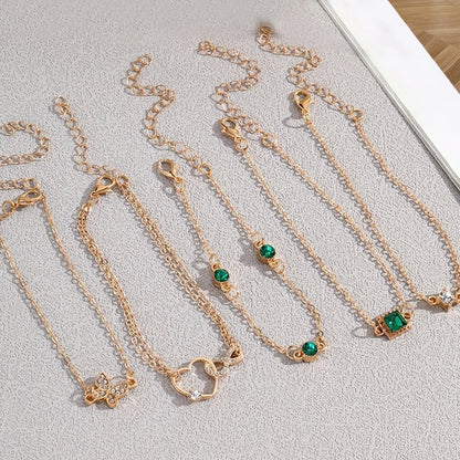 5pcs Vintage Rinestone Bracet — Бесконечные и геометрические дизайны, украшения для женщин, идеальный дар и случайная одежда