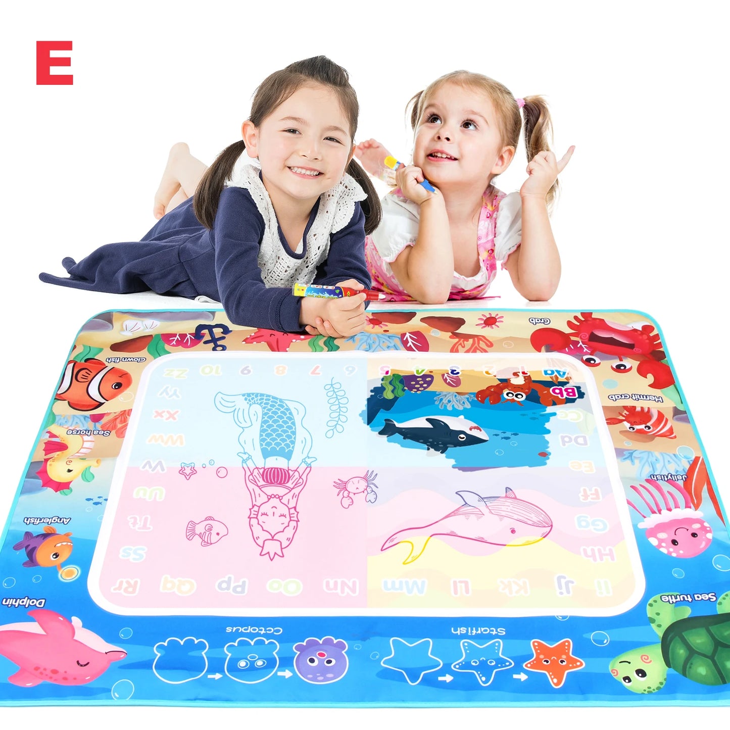 100x80CM Magic Water drawing Met ▸ Reusable Doodle Board Montesori Ovent Toy for Kids