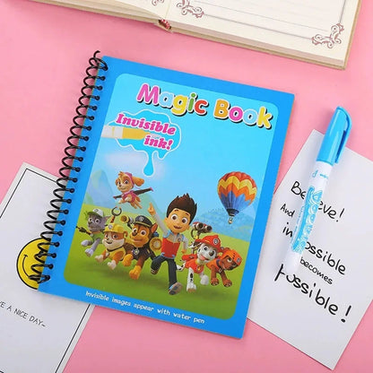 Paw Patrol Drawing Books Coloring Books for Children Magic Water Book with Pen Children learn authory
