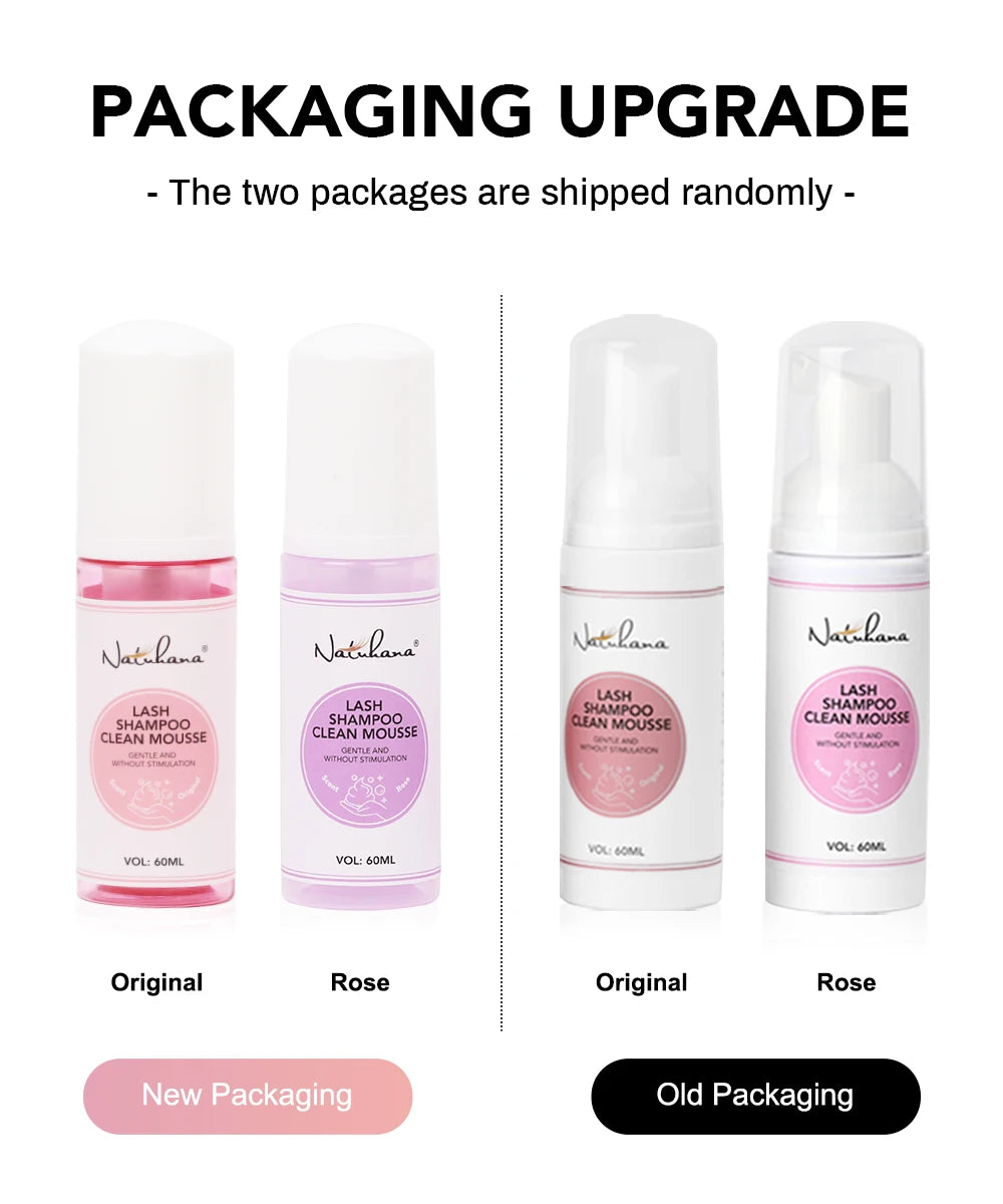 Nathumana 60ml yelus Extension Шампуа Musse ® Lashing Thoam for Fly yewes, safe & no-rriting Makeup Tool