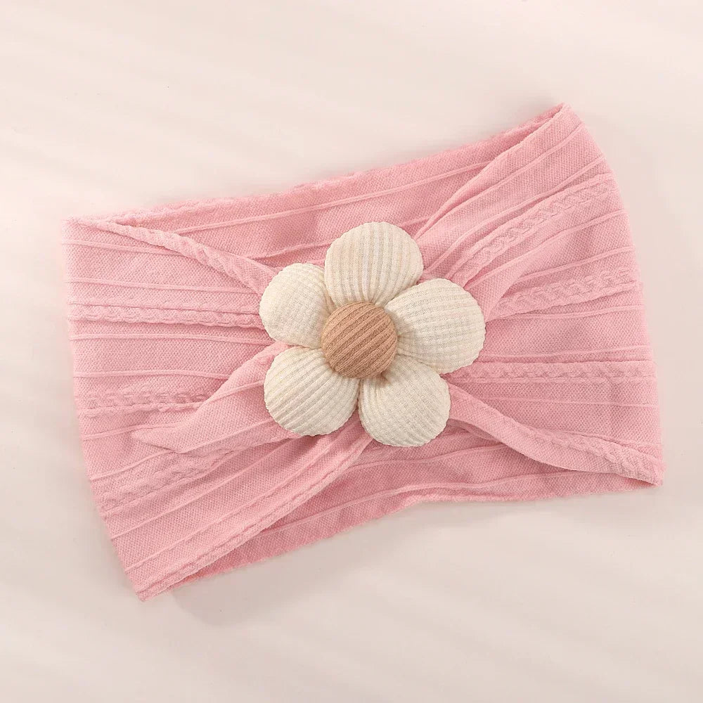 1 Pc Chain Nyon Hescarf  сягаючи квіткову голову пов'язану з новонародженими дівчатами, Toddler Elsical Wine Turban