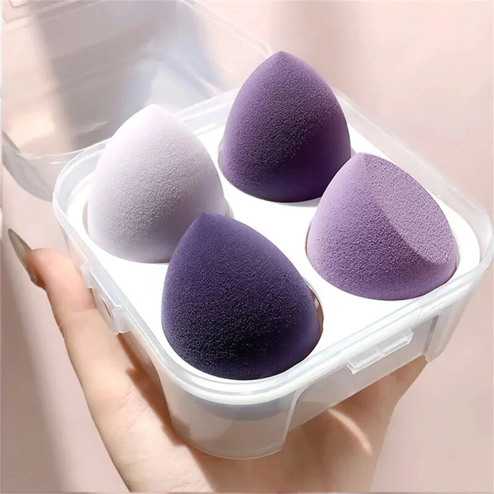 4PCS Makeup Sponge Blender Beauty Egg Cosmetic Puff – Soft Foundation & Powder Sponges for Women, Professional Beauty Tools